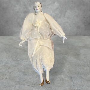 Vintage Silvestri Clown Doll Ivory Lace